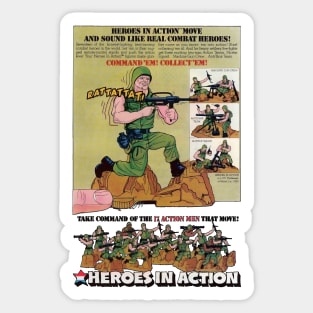 Retro Heroes In Action ARMY Sticker